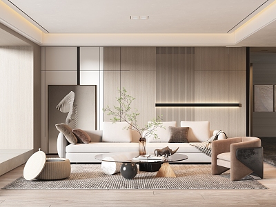 modern living room 3d model