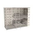 Cute Cartoon Themed Safe Bunk Bed With Protective Net And Sturdy Ladder For Kids Bedroom
