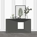 Modern End View Desk Simple End View Desk 3d model