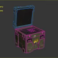 Green Military Weapon Case With Open Lid Number 81 Black Grid Lining And Yellow Label