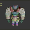 Medieval Warrior Armor With Silver Plates Gold Accents And Detailed Design