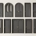 Modern Double Doors Collection With Various Designs And Classic Styles 3d model