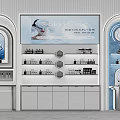 Elegant Lighted Cosmetic Display Cabinets And Shelves For Skincare Products In Beauty Retail Stores