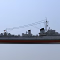 modern warship battleship destroyer 3d model