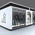 Modern Fashion Clothing Store With Glass Front Mannequins And Outfit Displays