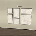 Poliform Light Boxes with Textured Surface in Different Sizes for Wall 3d model