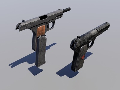 TT33 pistol 3d model