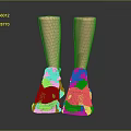 Black Sneakers With Golden Sole And Pink Prosthetic Insert For Daily Wear