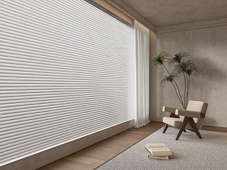 venetian blinds dream curtain leisure sofa 3d model