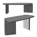Elegant Modern Black Table Design With Smooth Textured Tabletop And Sturdy Legs 3d model