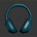 Blue Over Ear Headphones With Modern Sleek Design And Comfortable Fit