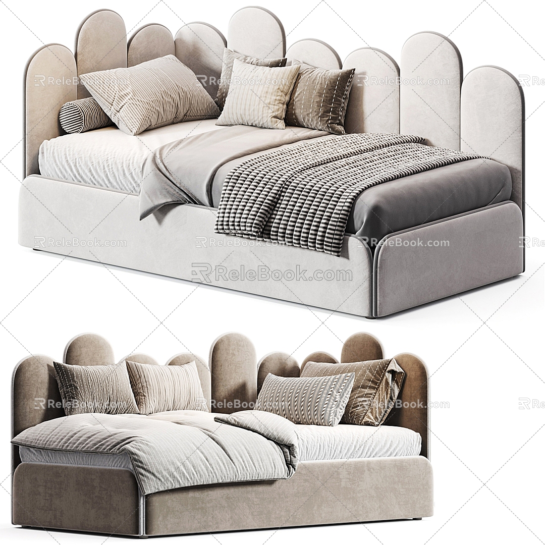 Modern Children's Sofa Bed 3d model