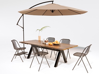 Modern Outdoor Leisure Table and Chair Iron Outdoor Chair Dining Table and Chair model