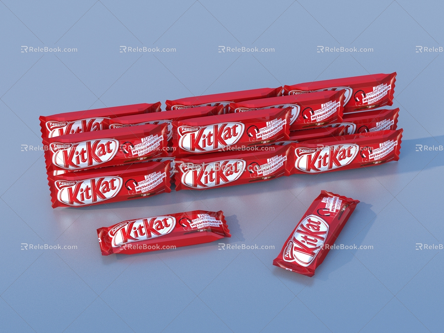 Chocolate Packaging Bag Snack Food Box 3d model