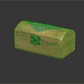 Wooden Decorative Box With Intricate Carved Pattern And Metal Clasp Design