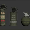 M18 White Smoke Grenade And 60MM Frag Grenade Military Explosive Weapons