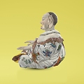 Buddha Statues Ceramic Artwork Maitreya Buddha Modern Ceramics 3d model