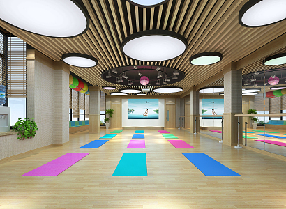 Modern Yoga Room 3d model