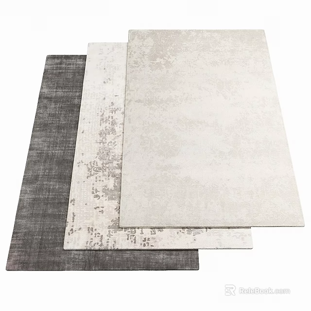 Modern Decorative Panels With Gray And White Textured Surface For Interior Design 3d model
