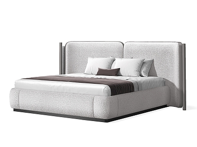 Modern Simple Double Bed Double Bed Simple Bedroom Bed model