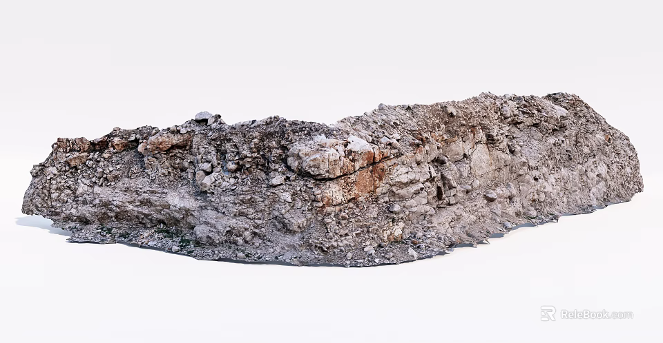 Rustic Stone And Wood Elements With Natural Texture In Landscape Design 3d model 