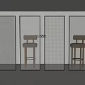 Modern Grid Patterned Room Dividers For Interior Space Partitioning With Minimalist Design 3d model