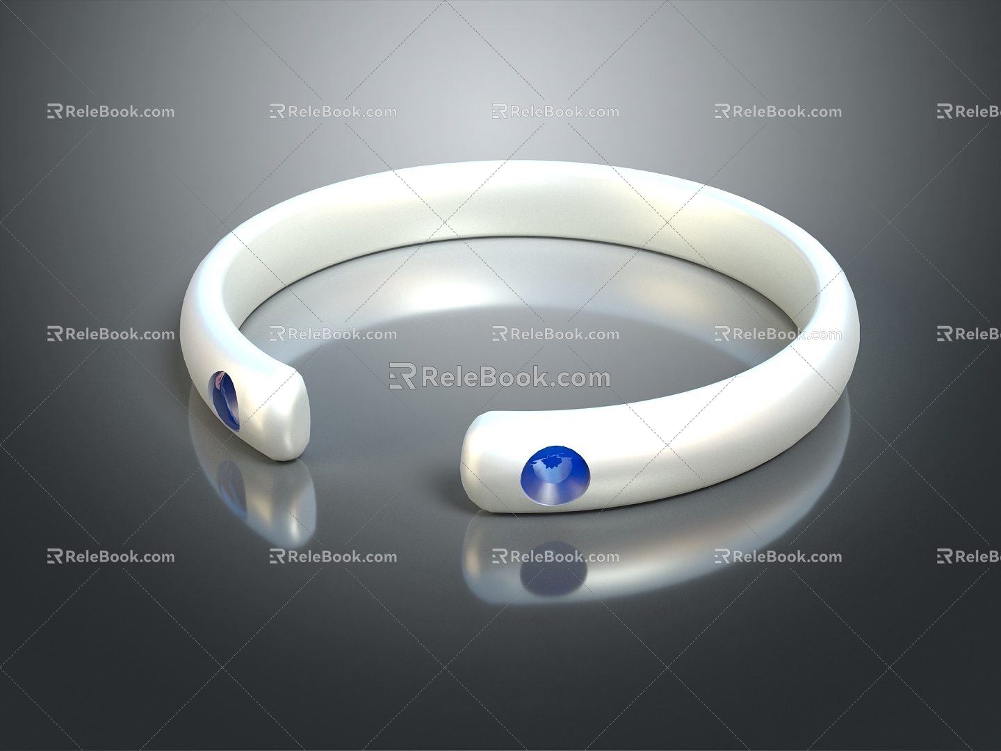 Modern Bracelet Metal Bracelet Silver Bracelet 3d model