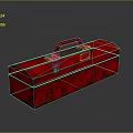 Toolbox tin box iron box plastic box container realistic 3d model