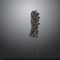 Fresh Garlic Bulbs Stacked in Vertical Arrangement on Dark Background