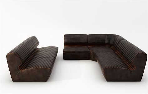 Modern Combination Sofa Leather Multiplayer Sofa 3d model