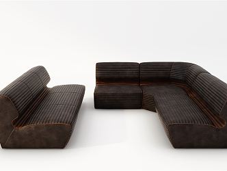 Modern Combination Sofa Leather Multiplayer Sofa 3d model