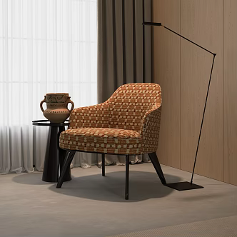 Modern Leisure Chair Cassina Acrylic Leisure Chair Fabric Leisure Chair Sofa Chair Book Chair 3d model