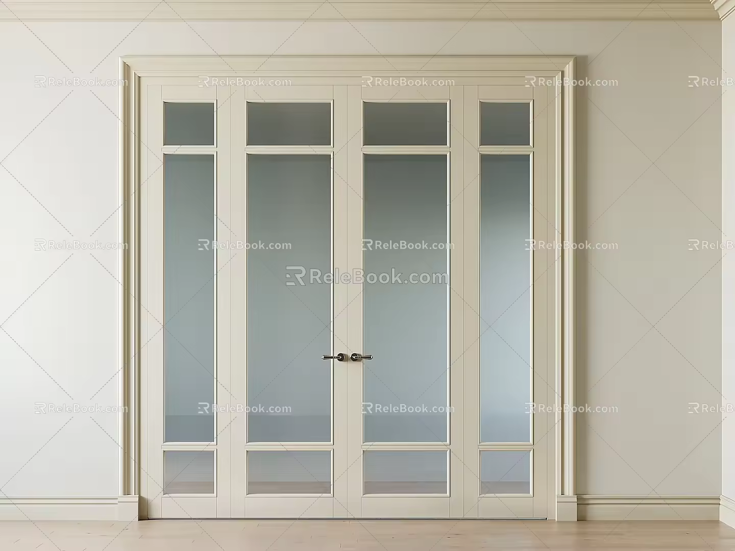 Double-door sliding door 3d model