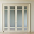 Double-door sliding door 3d model