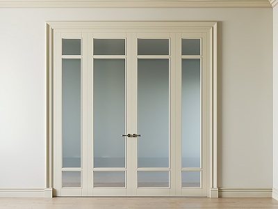 Double-door sliding door 3d model