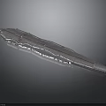 Futuristic 3D Spaceship Model With Streamlined Structure For Deep Space Exploration
