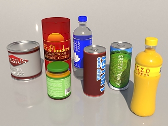 Drinks Food Drinks 3d model