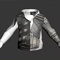 Stylish Metallic Decorative Top With Structured Sleeves And Ornate Details