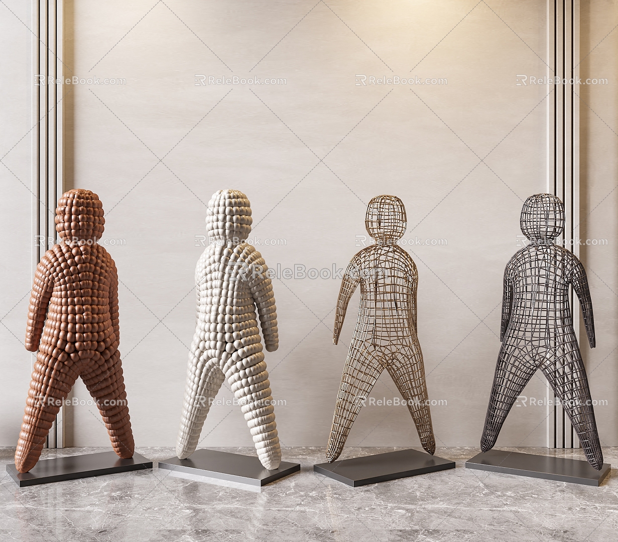 Modern Sculpture Humanoid Sculpture Ornaments 3d model