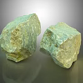 Natural Raw Stone with Rough Surface Greenish Gray Color and Natural Texture