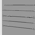 Curtain Accessories Wall Mounted Curtain Rods With Various Decorative Designs