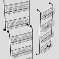 Iron Frame Bracket Storage Rack Hanger 3d model