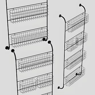 Iron Frame Bracket Storage Rack Hanger 3d model