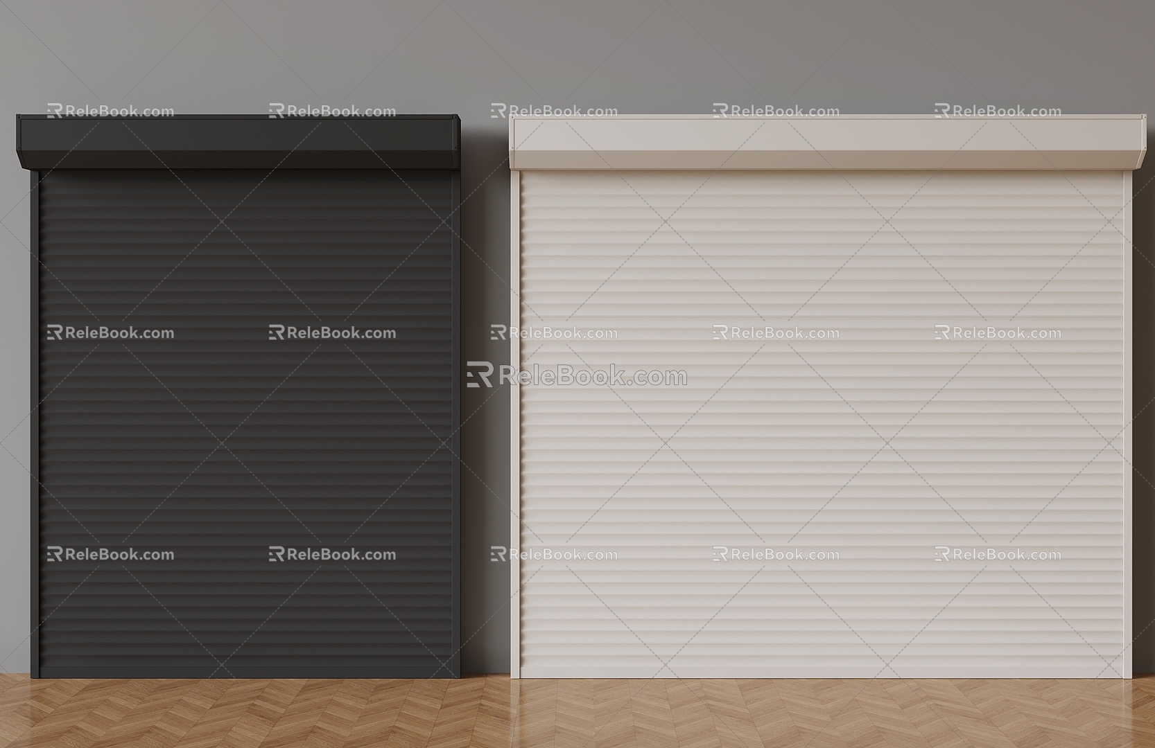 Rolling shutter door 3d model