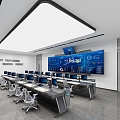 Central control room office 3d model