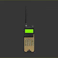 Portable Handheld Walkie Talkie With Antenna Green Screen And Keypad