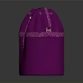 Purple Satin Drawstring Bag For Daily Life Essentials With Elegant Design
