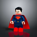 Lego Superman Action Figure With Blue Costume Red Cape And Superhero Logo