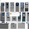 Modern bank all-in-one machine self-service teller machine number machine terminal machine 3d model