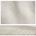 Light Beige Square Rug With Wavy Curved Lines And Soft Texture Design 3d model